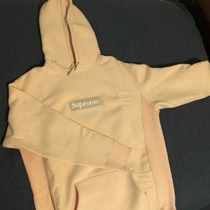 pink supreme box logo hoodie